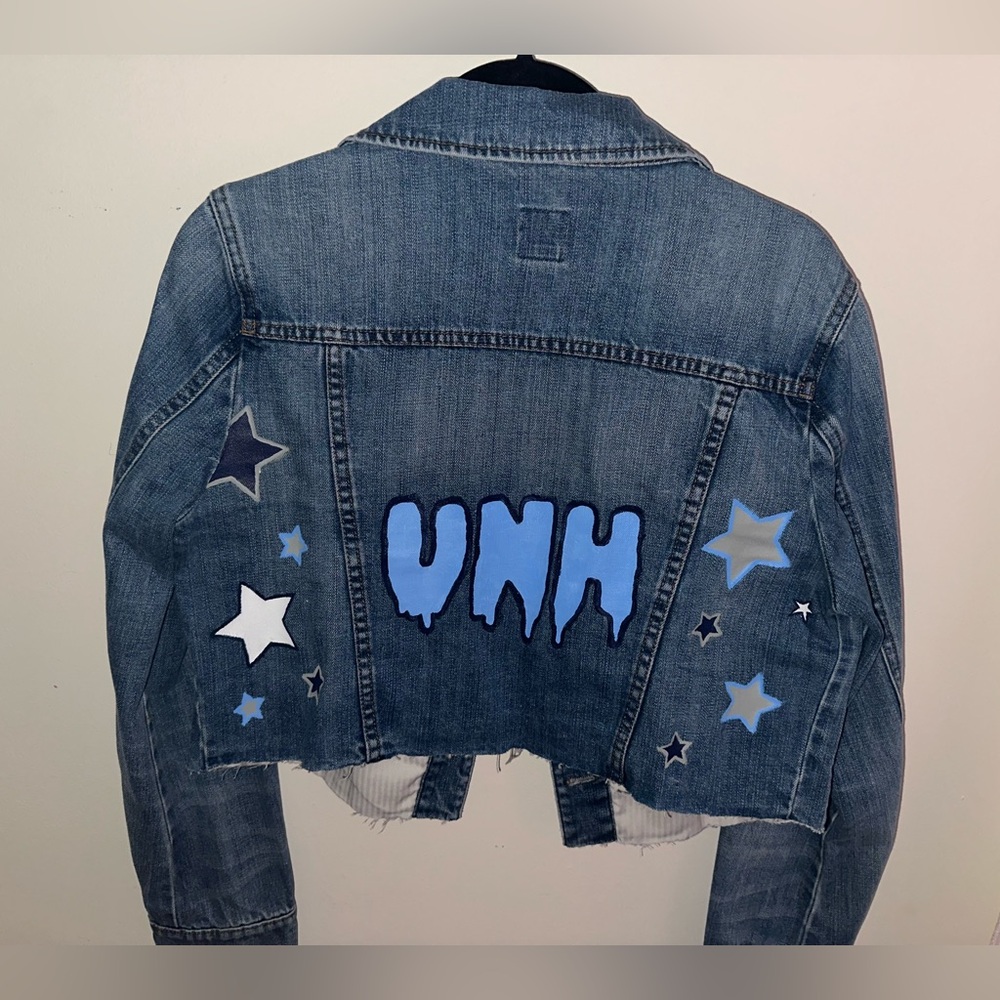 Hand painted University of New Hampshire jean jacket